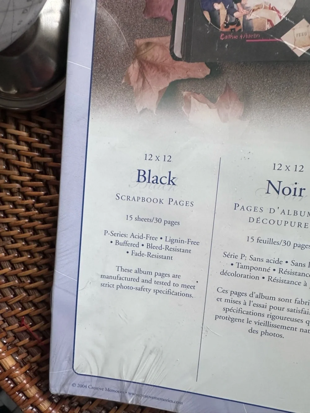 Creative Memories Collection Black Vintage 12 x 12 Scrapbook Pages Sealed